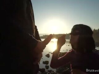 Sunrise x kõlblik film - avalik fucking&comma; bj & kusi mängima jaoks pisikene stunner